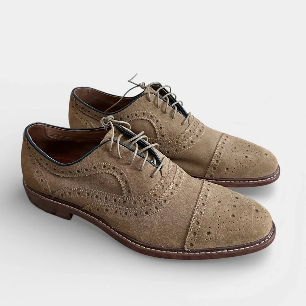 Johnston &‎ Murphy Suede Cap Toe Oxford Shoes Men’s 13 NEW